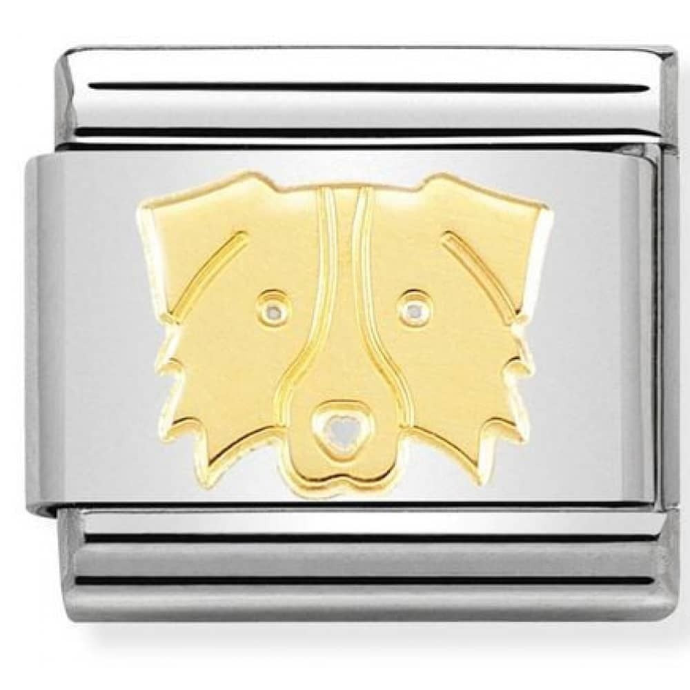 NOMINATION Gold Border Collie Charm 030162-59