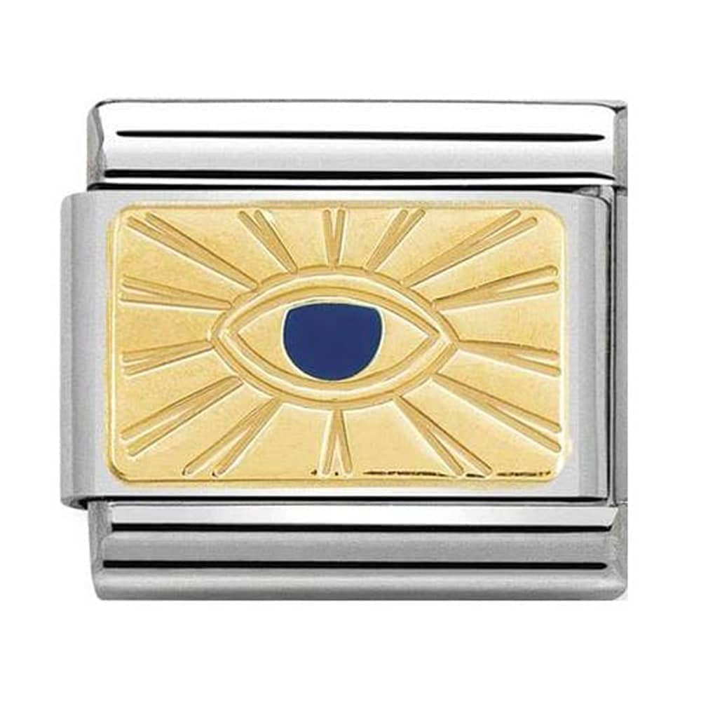 NOMINATION Enamel Cosmo Gold Blue Eye Charm 030284-42