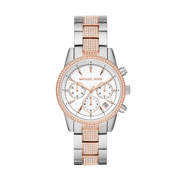 Michael Kors Parker MOP Rose Gold-Plated Bracelet Watch