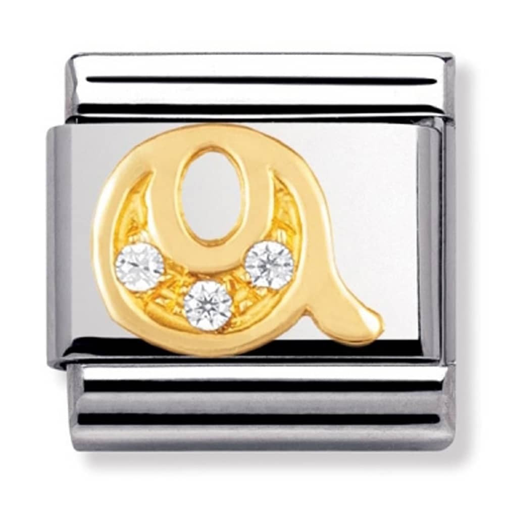 NOMINATION CZ Letter Q Charm 030301-17