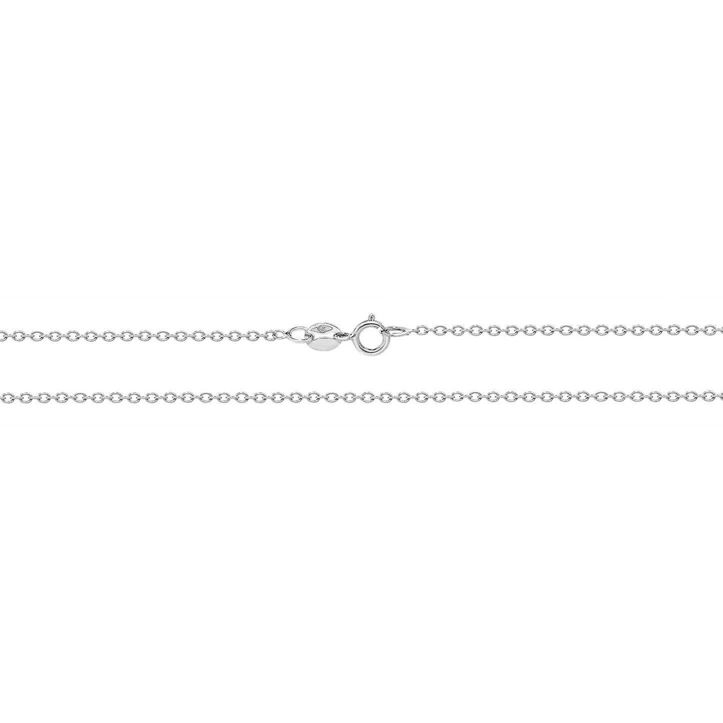 9ct White Gold Rolo Chain 16+1