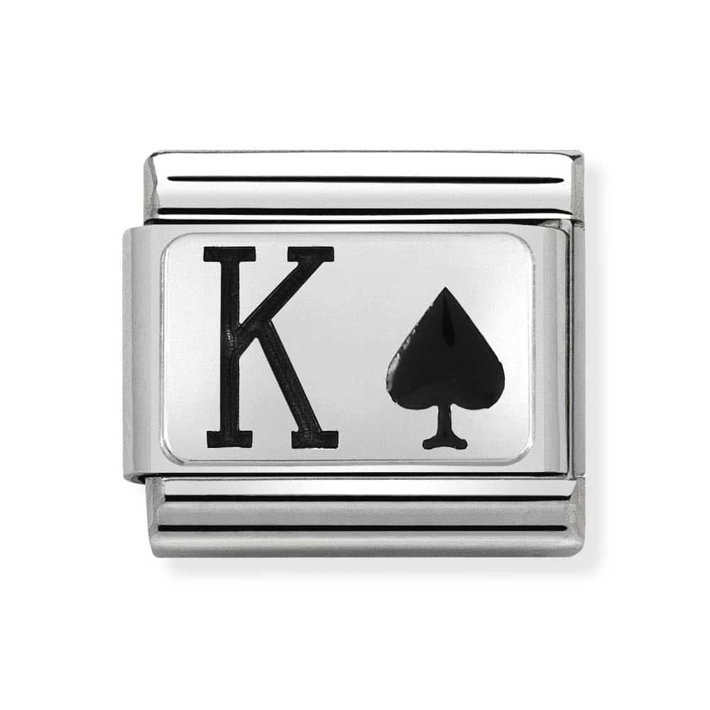 NOMINATION Enamel King Spades Charm 330208-29