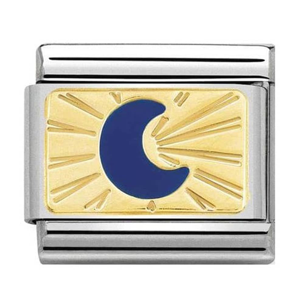 NOMINATION Gold Moon Blue Charm 030284-43