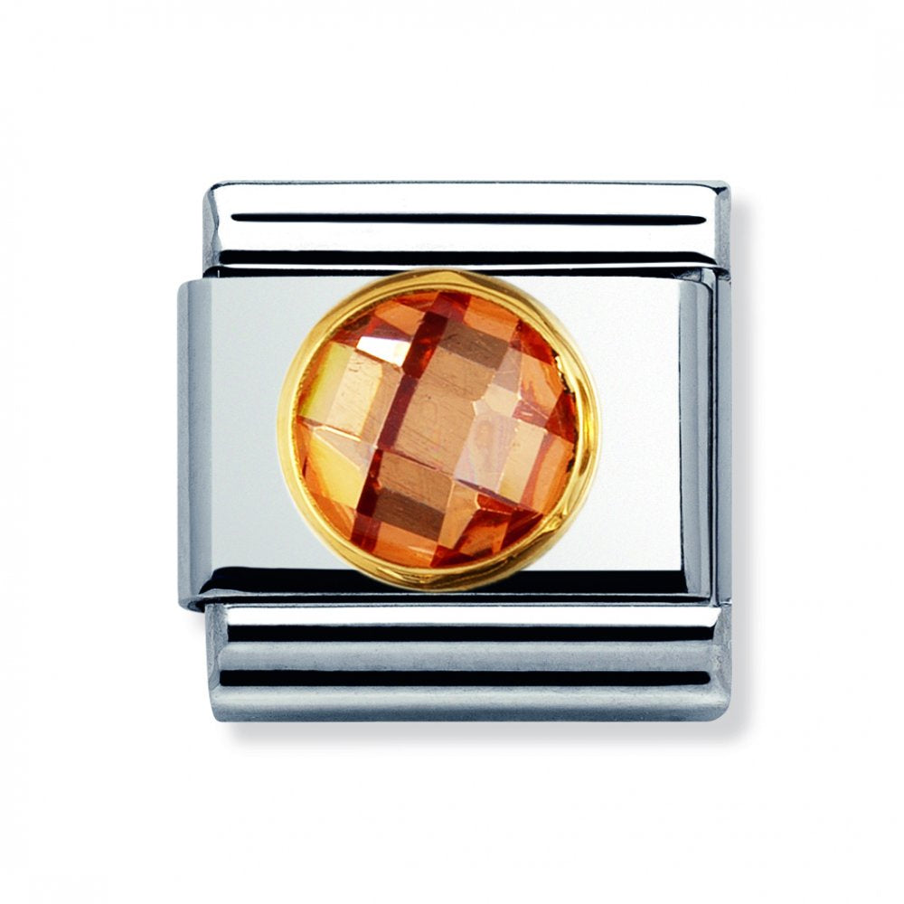 NOMINATION Gold Champagne CZ Charm 030605-024