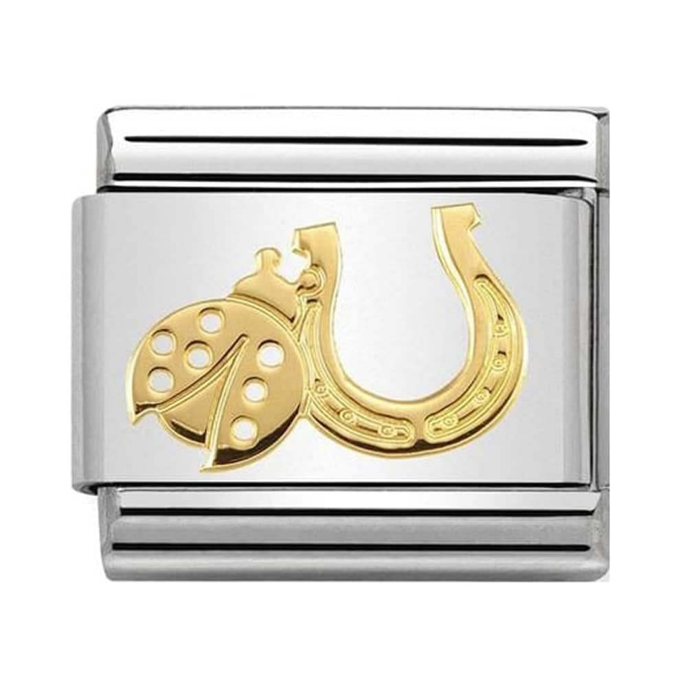 Nomination Gold Horseshoe Ladybird 030149-32