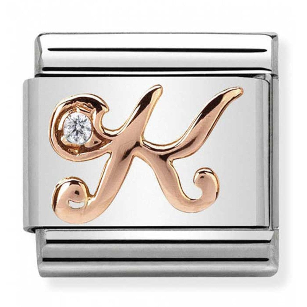 NOMINATION CZ Letter K Charm 430310-11