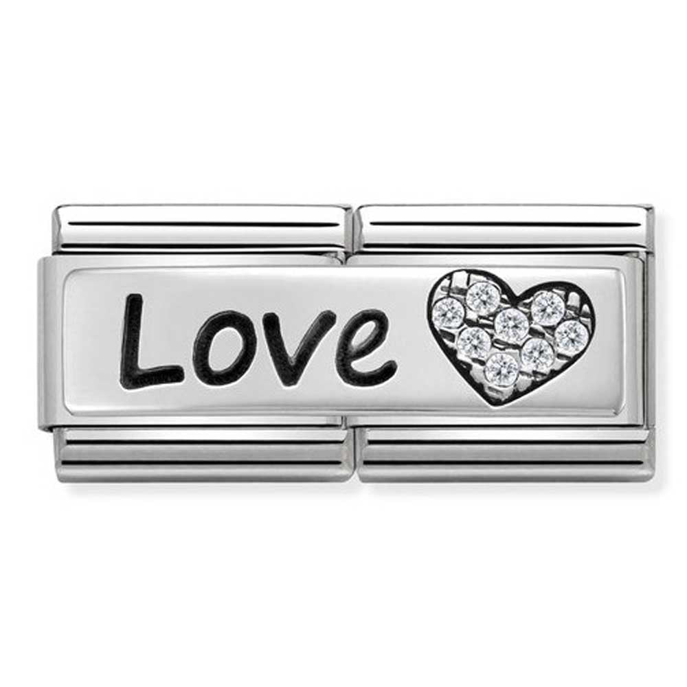 NOMINATION CZ Love Heart Double Charm 330731-05