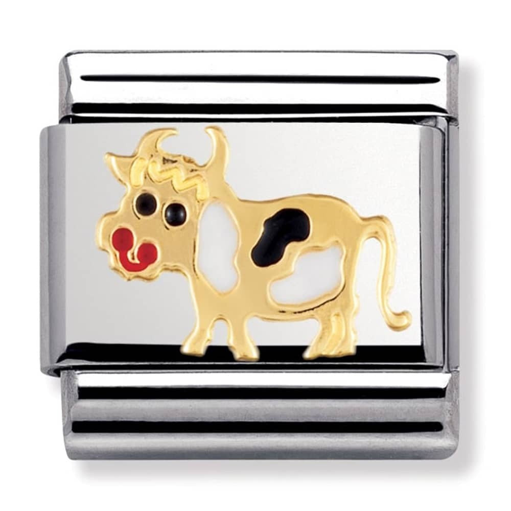 NOMINATION Gold Cow charm 030212-04