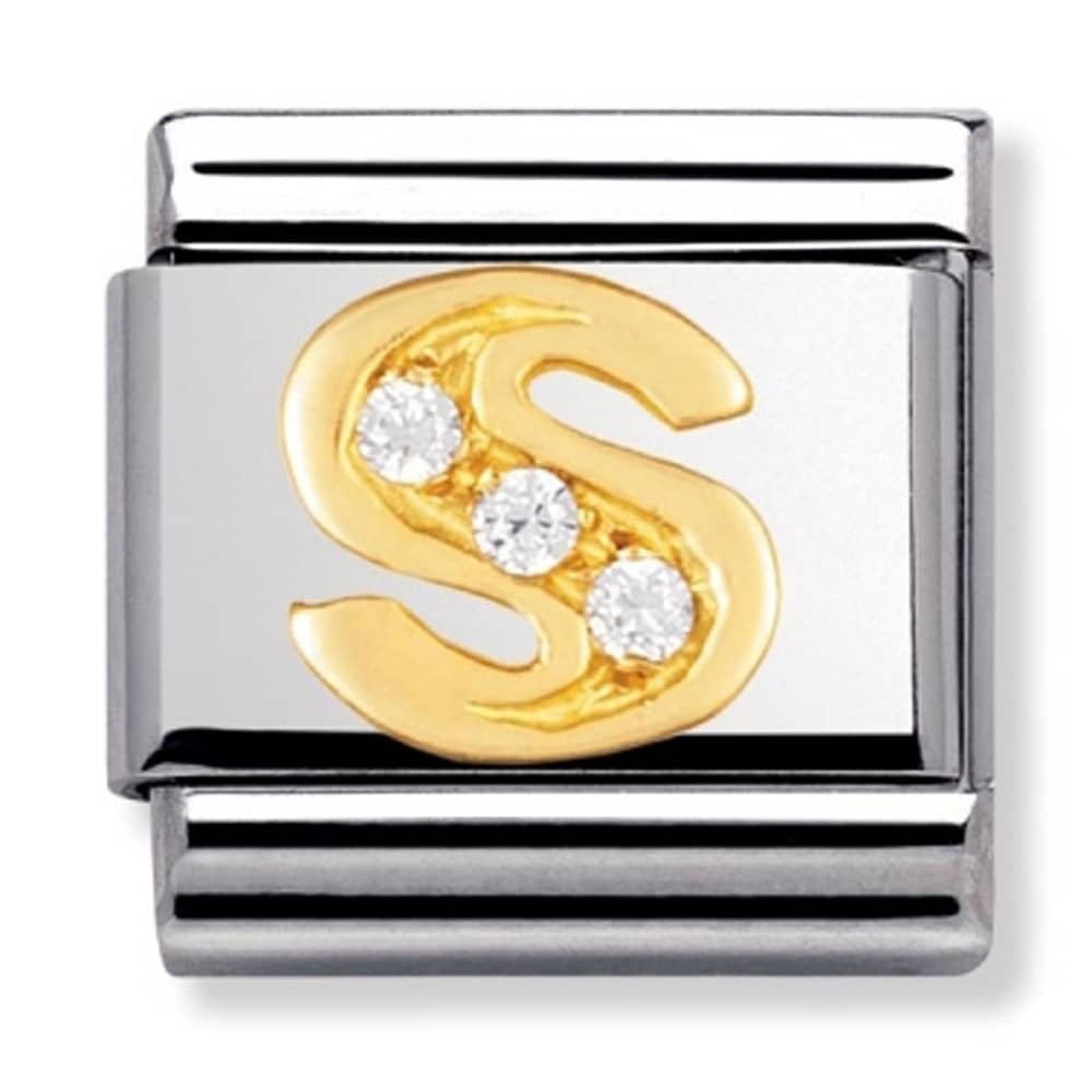 NOMINATION CZ Letter S Charm 030301-19