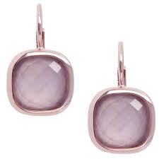 BRONZALLURE Rose Quartz Earrings WSBZ00550VQC