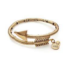 Alex and Ani Eros Arrow Wrap Rafaelian Gold Finish Bangle Bracelet V16W02RG