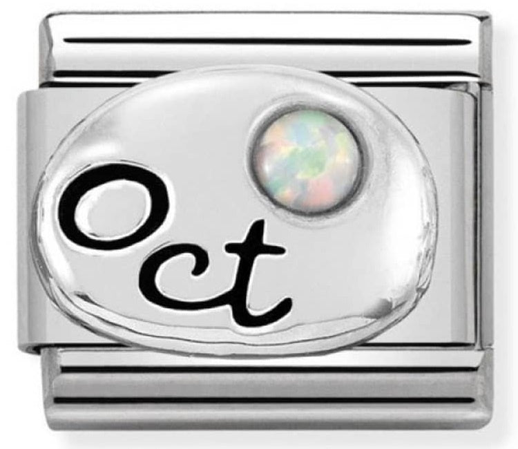 NOMINATION October White Opal Charm 330505-10