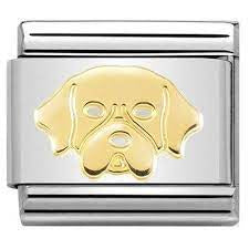 NOMINATION Gold Golden Retriever charm 030162-56