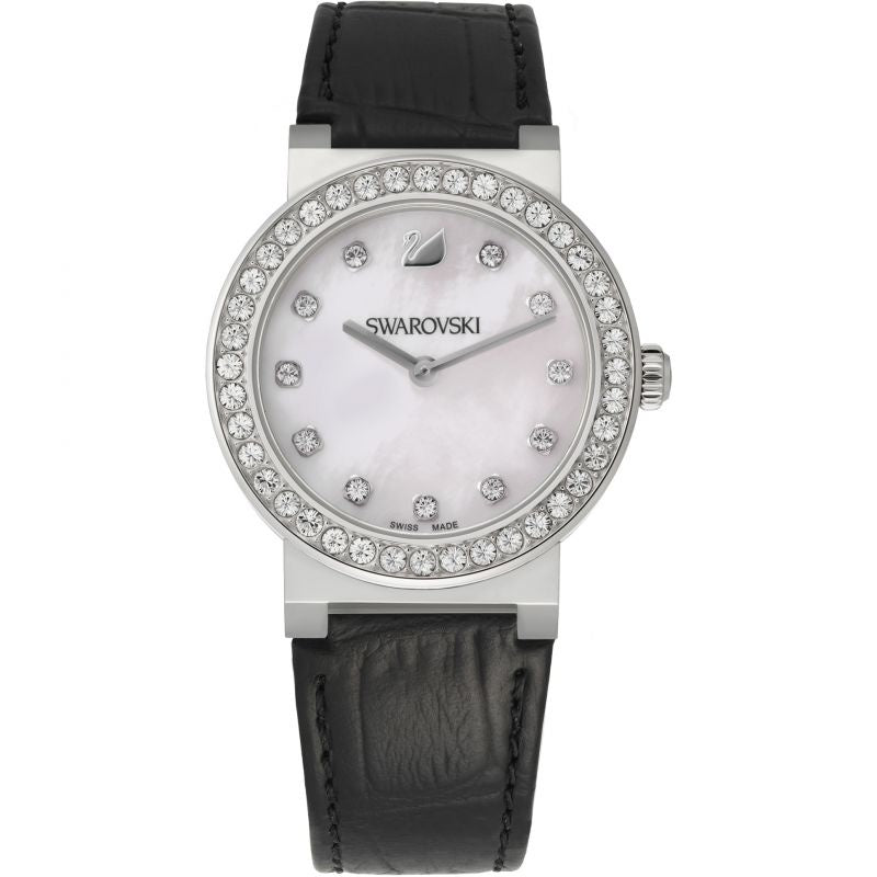 Swarovski Citra Black Strap Watch 5027221