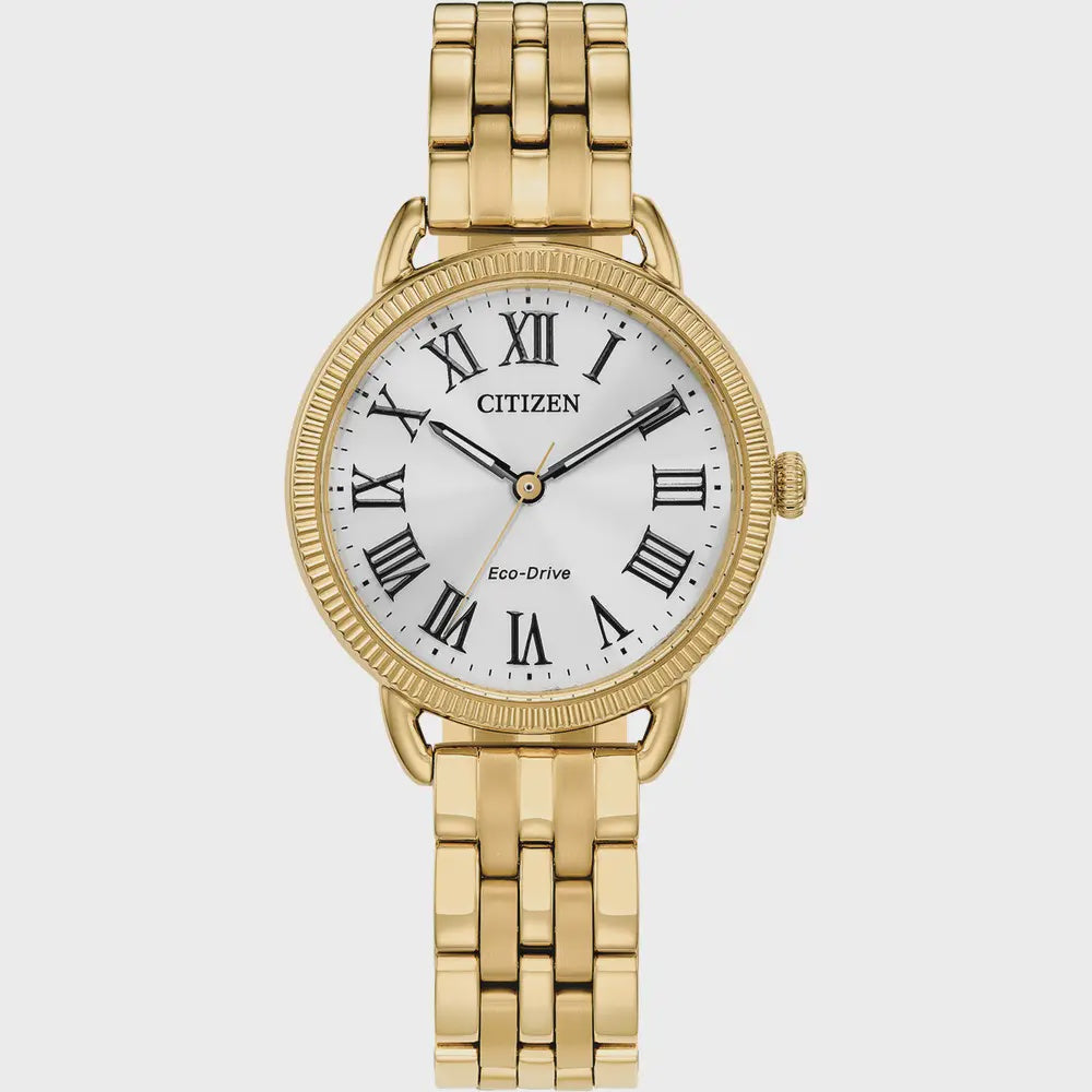 Citizen Ladies Eco-Drive Classic Gold Tone Watch EM1052-51A
