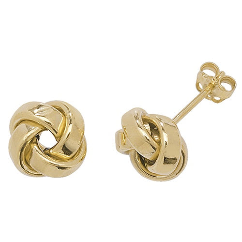 9ct YG Knot Stud earrings