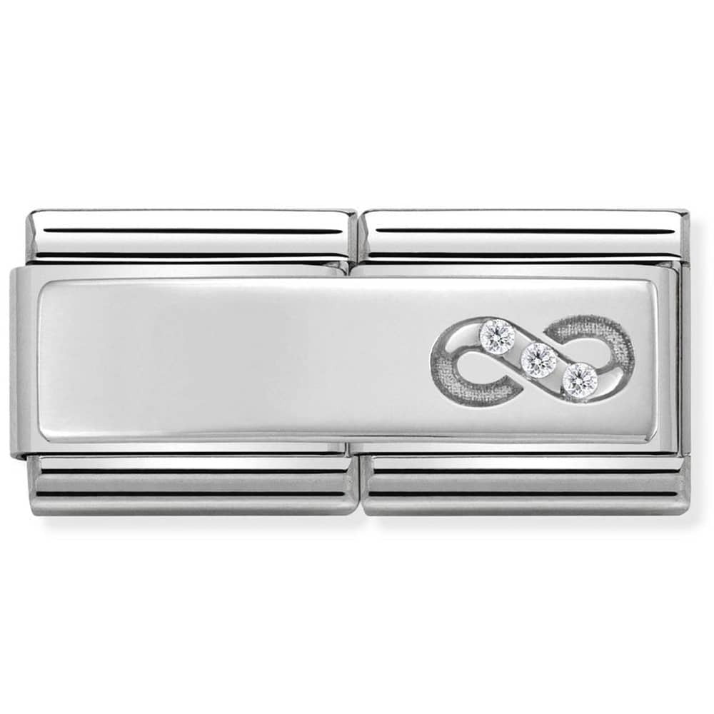 NOMINATION Double Infinity CZ Charm 330731-14