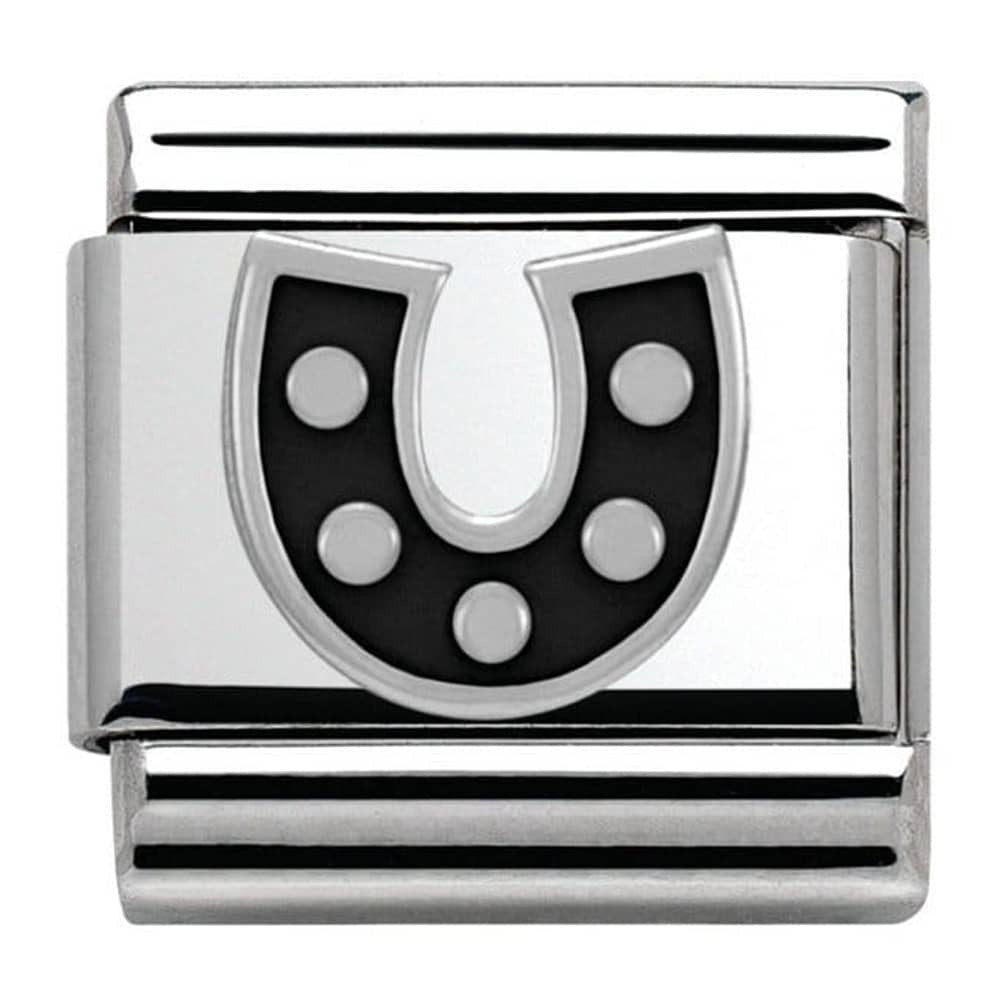 NOMINATION Enamel Black Horseshoe Charm 330202-08