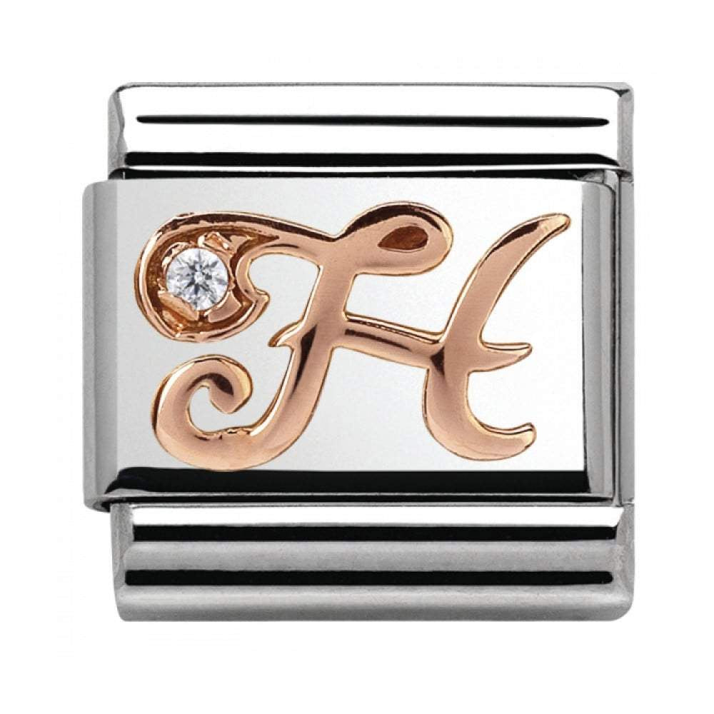 NOMINATION CZ Letter H Charm 430310-08