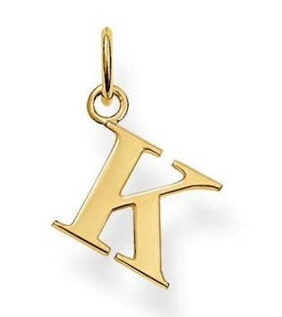 Thomas Sabo YGP Letter K Pendant PE598-413-12