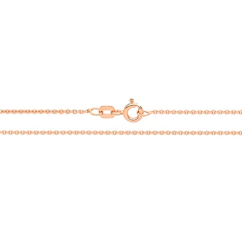 Rose Gold Plated Round Rolo Chain 18"