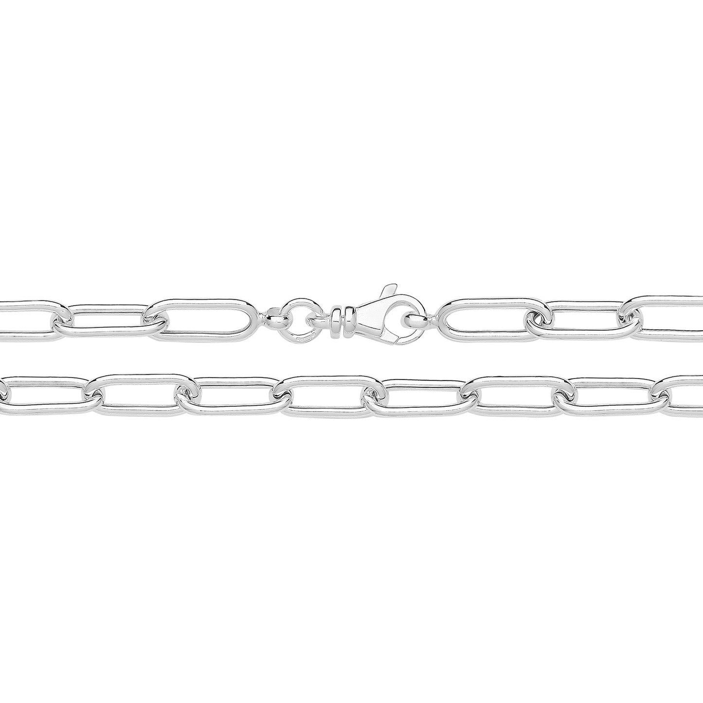 Silver Paper Link Chain 07" Bracelet G1395/07