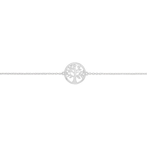 Silver Tree of Life Rhodium Plated Bracelet