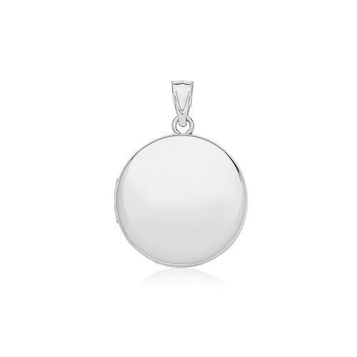 Sterling Silver Plain Round Locket G61135