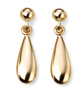 Elements 9ct Yellow Gold Tear Drop Earrings GE2067