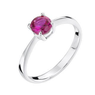 Jo for Girls 5mm Ruby CZ Ring