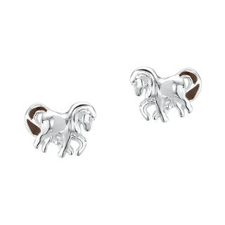 Jo for Girls girls sterling silver with enamel horse stud earrings CE78W