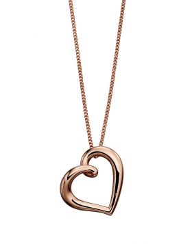 Elements Rose Gold Open Heart Pendant GP2174