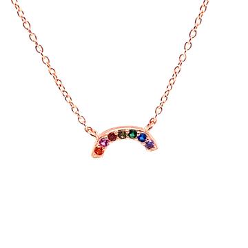 Daydream Rose Gold Plated Sterling Silver Rainbow Necklace