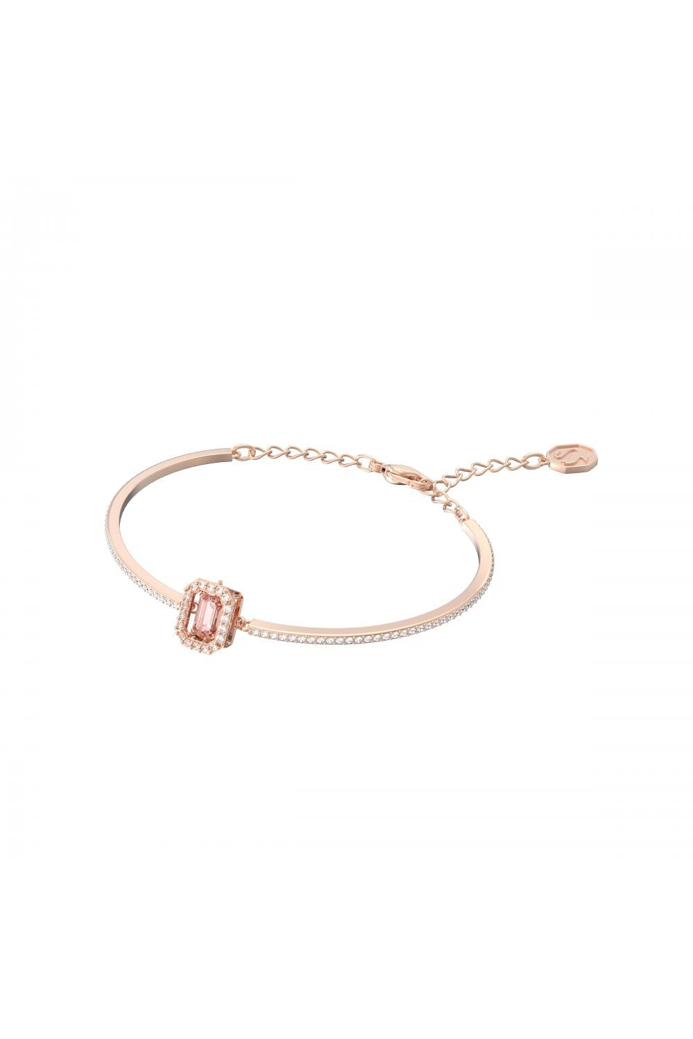 Swarovski Millenia bangle Octagon cut Pink Rose-gold tone 5620555