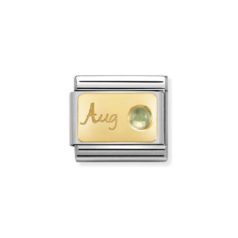 Nomination Gold August Peridot Charm 030519-08
