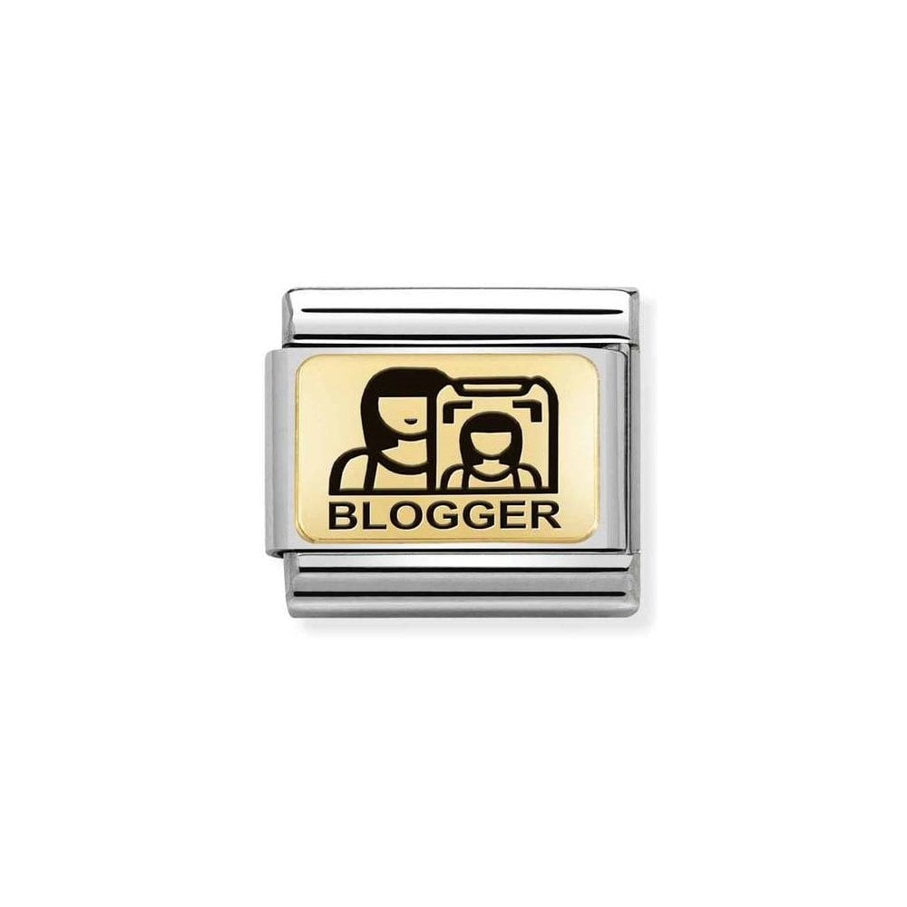 NOMINATION Gold Blogger charm 030166-08
