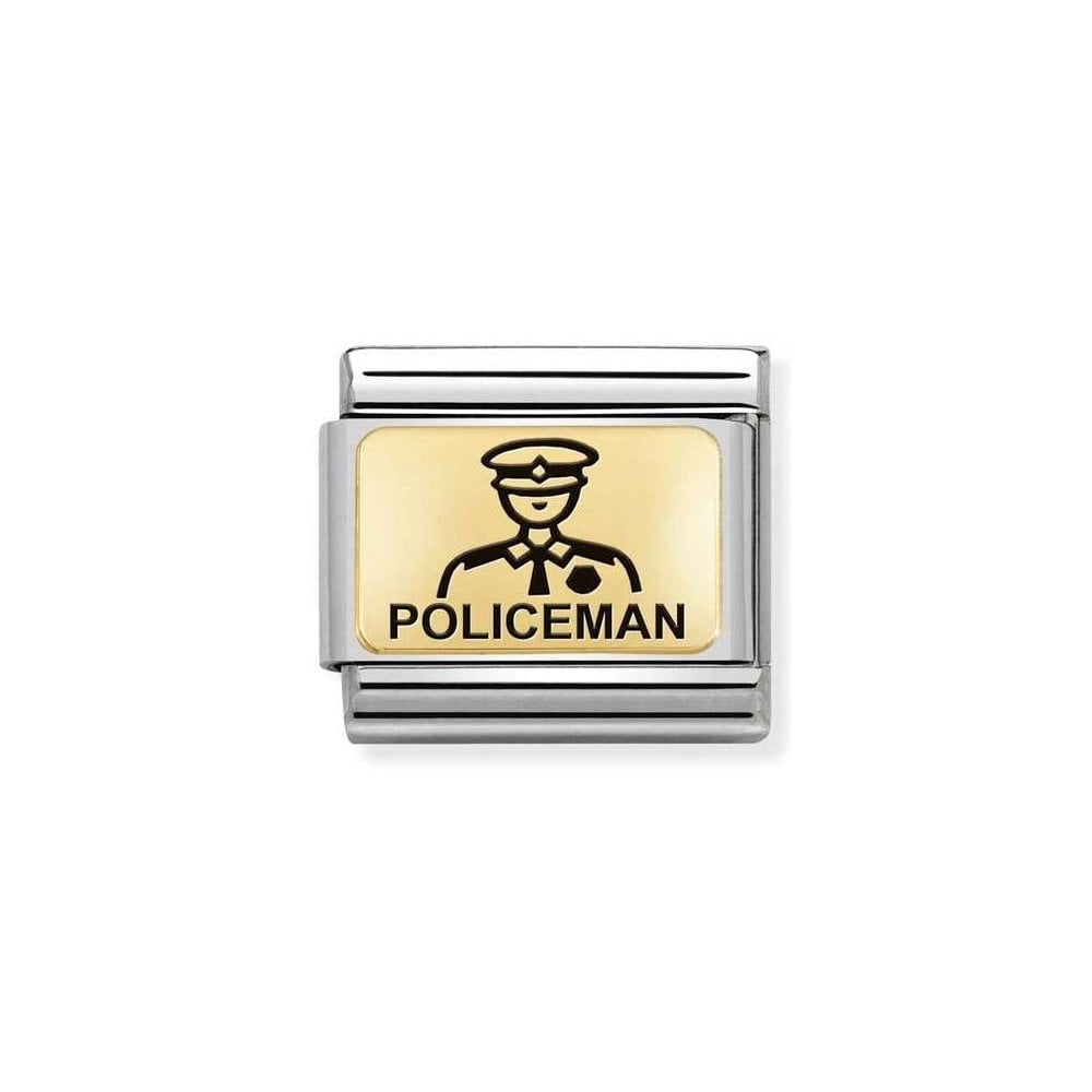 NOMINATION Gold Policeman Charm 030166-22