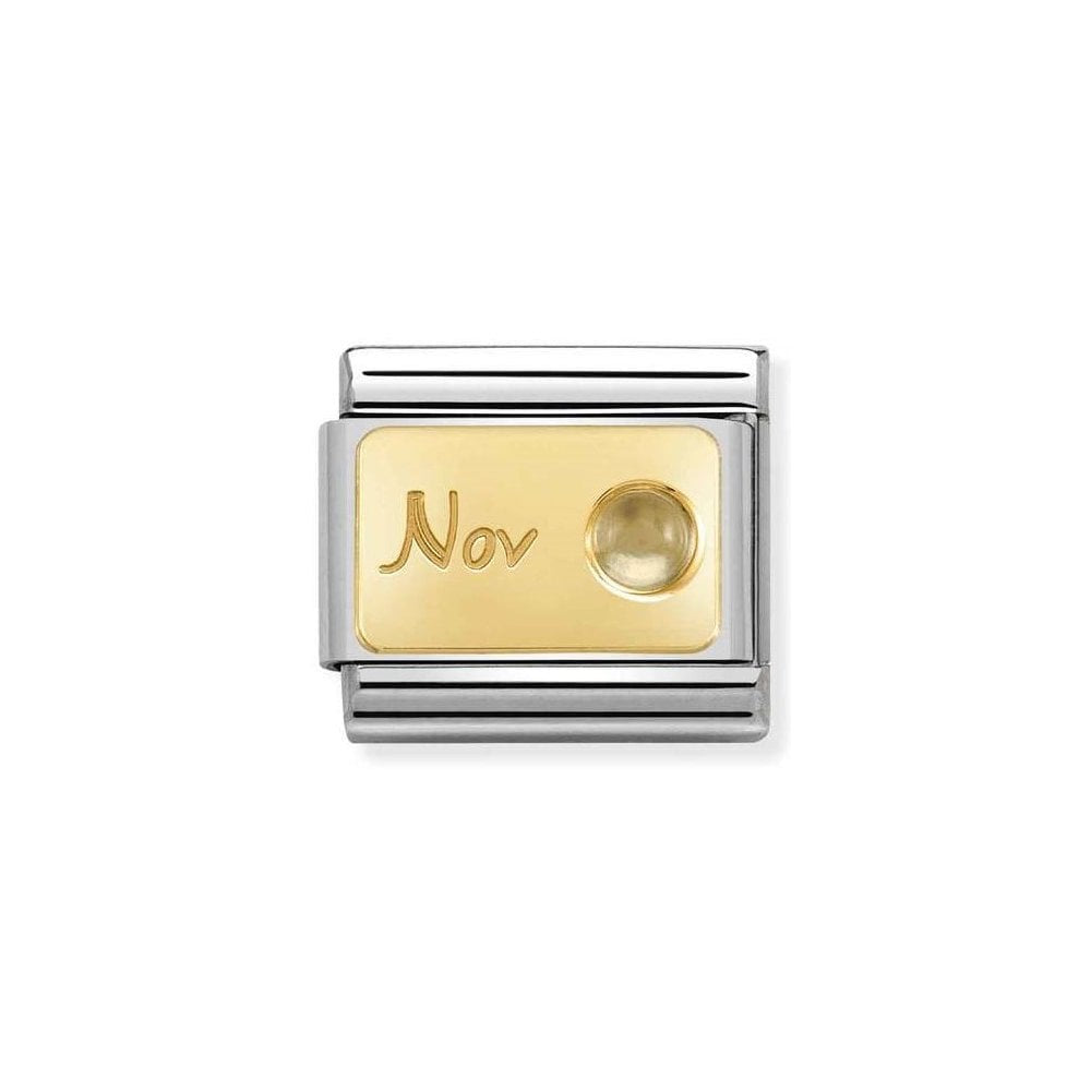 NOMINATION Gold November Citrine Charm 030519-11
