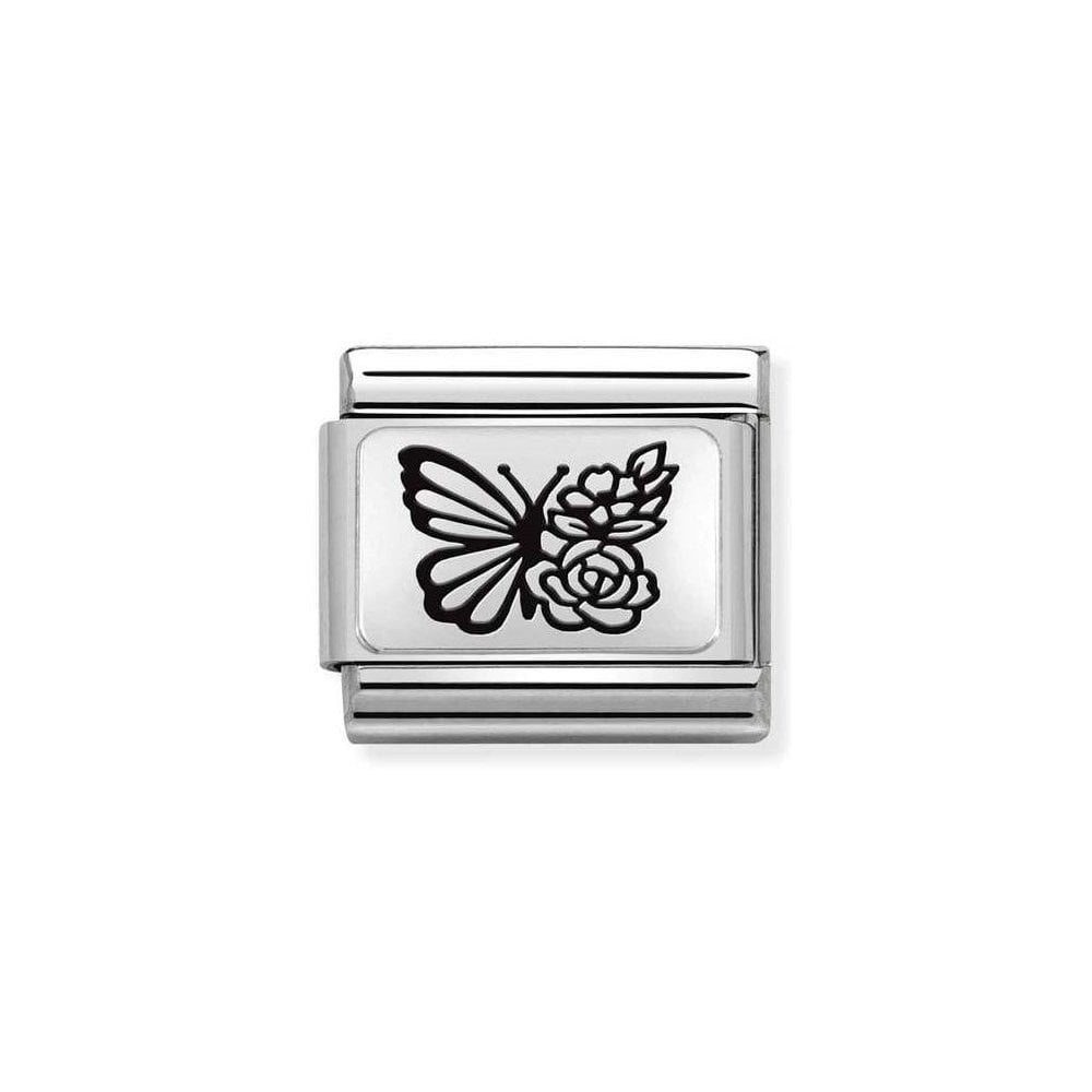 NOMINATION Butterfly Flowers Charm 330111-22