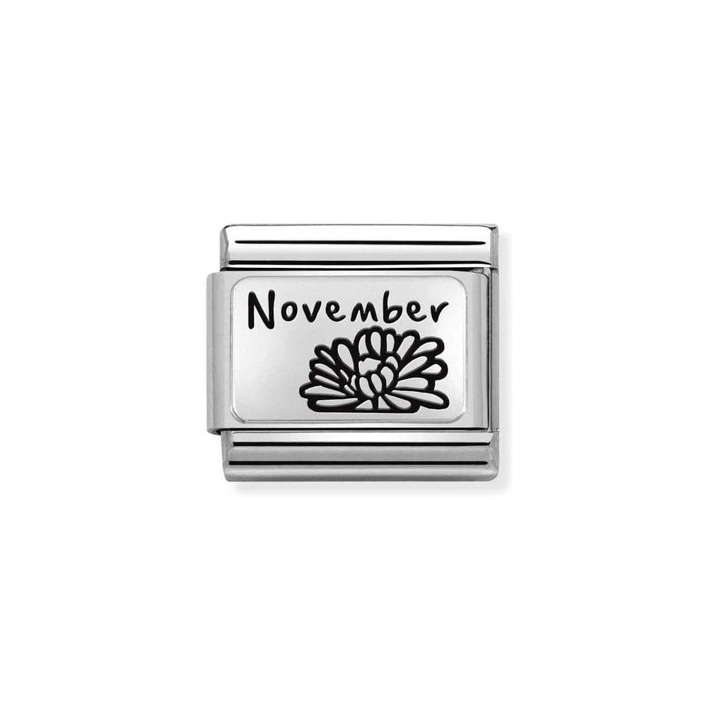 NOMINATION Silver November Flower Charm 330112-23
