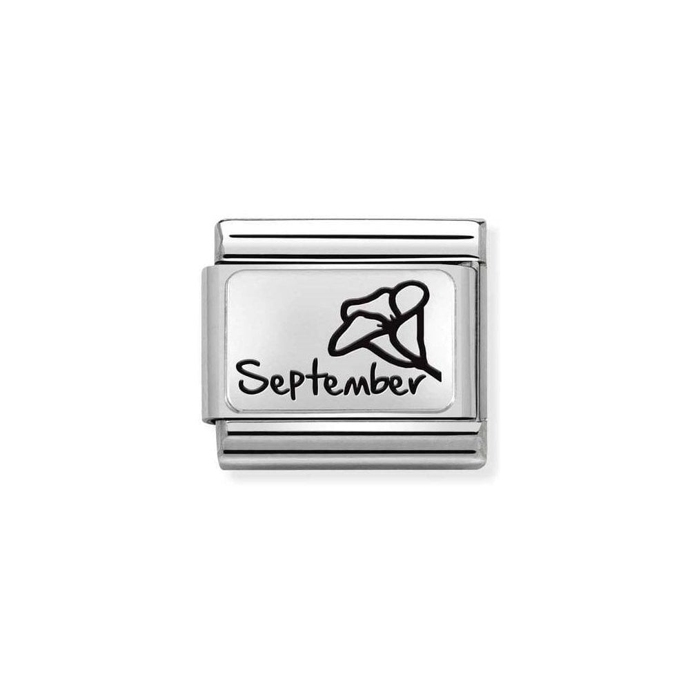 NOMINATION Silver Flowers September Charm 330112-21