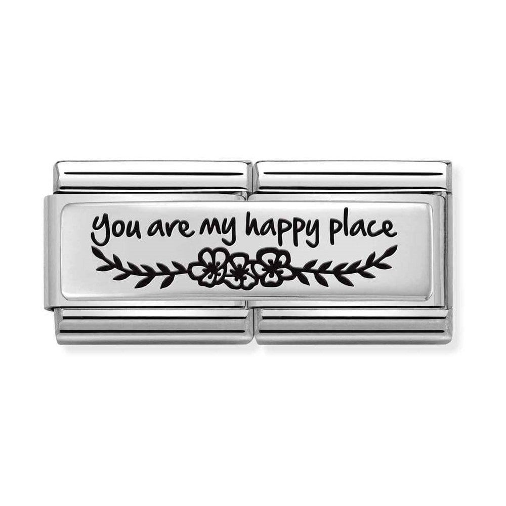 NOMINATION Double Silver Charm You Are My Happy Place 330711-06