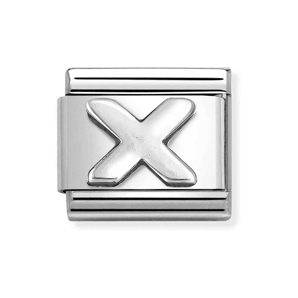 NOMINATION CLASSIC Silvershine Letter "X" Charm 330113/24
