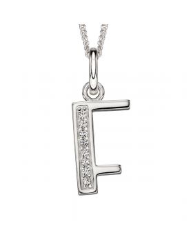 F' Silver Initial Pendant