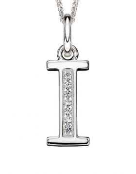 I' Silver Initial Pendant