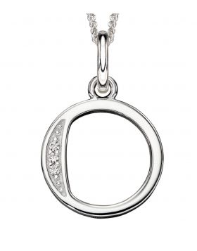 O' Silver Initial Pendant