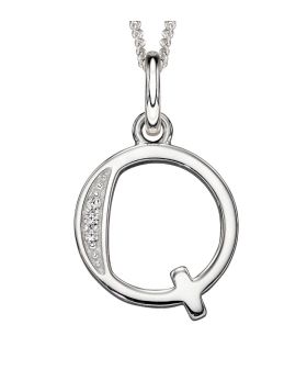 Q' Silver Initial Pendant