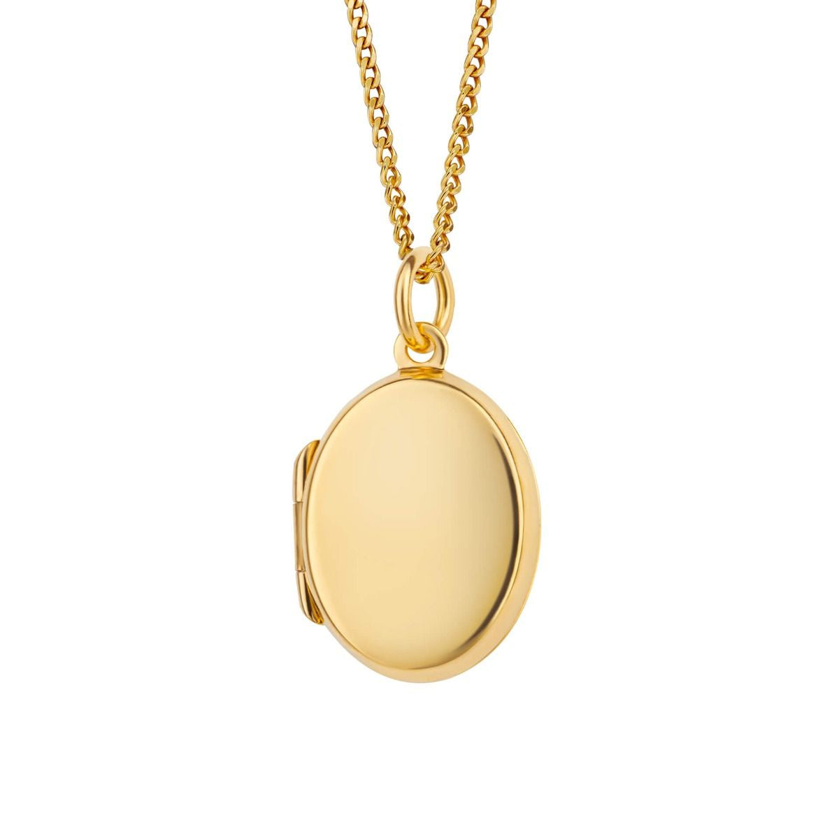 Oval Locket Pendant With Yellow Gold Plating