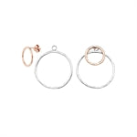 Rose Circle Hoop Earrings