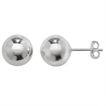 10mm Silver Ball Earrings